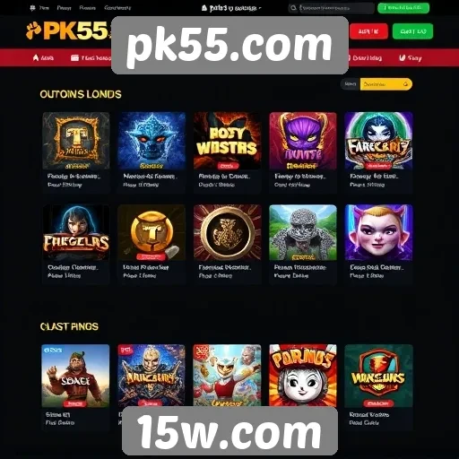 Análise das funcionalidades do pk55.com